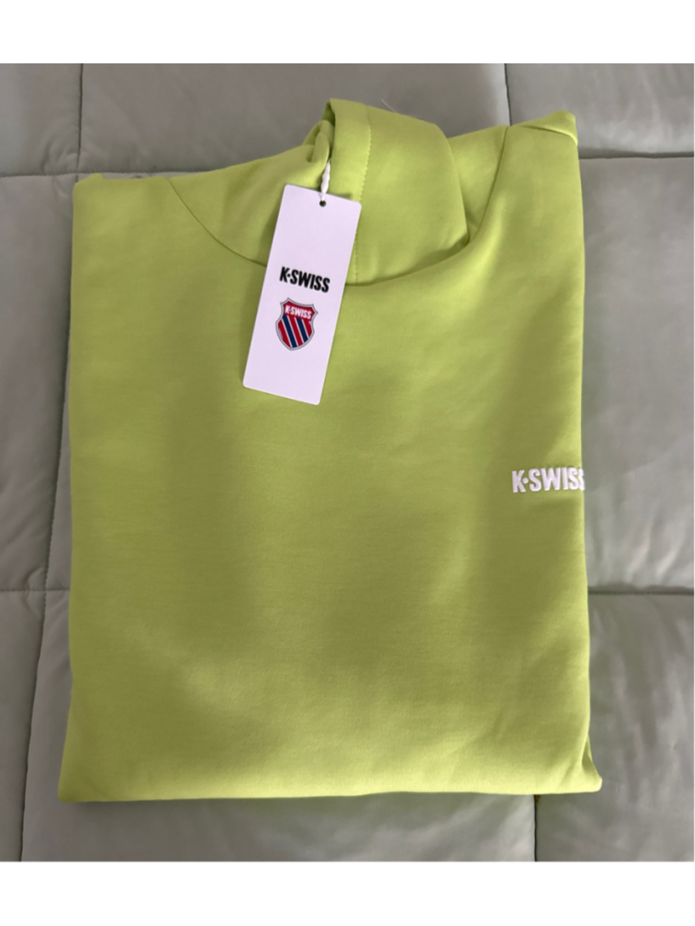 #0265 - Women's K-Swiss Lime Green & White Hoodie